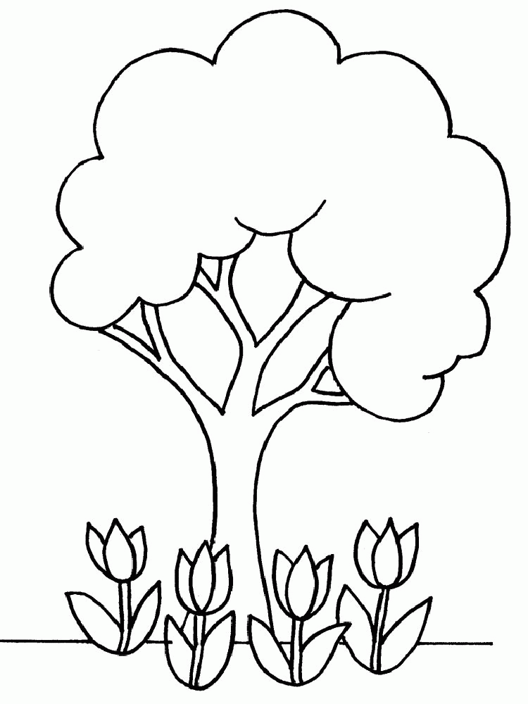 Simple Way to Color Tree Coloring Page - Toyolaenergy.com