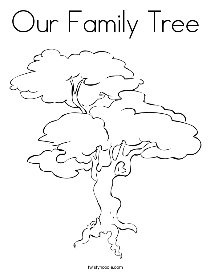 our family tree coloring page. tree coloring pages. leafless tree ...