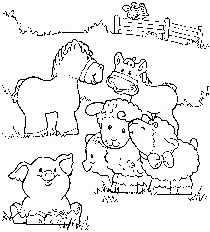 farm animal coloring pages. image detail for free farm coloring ...