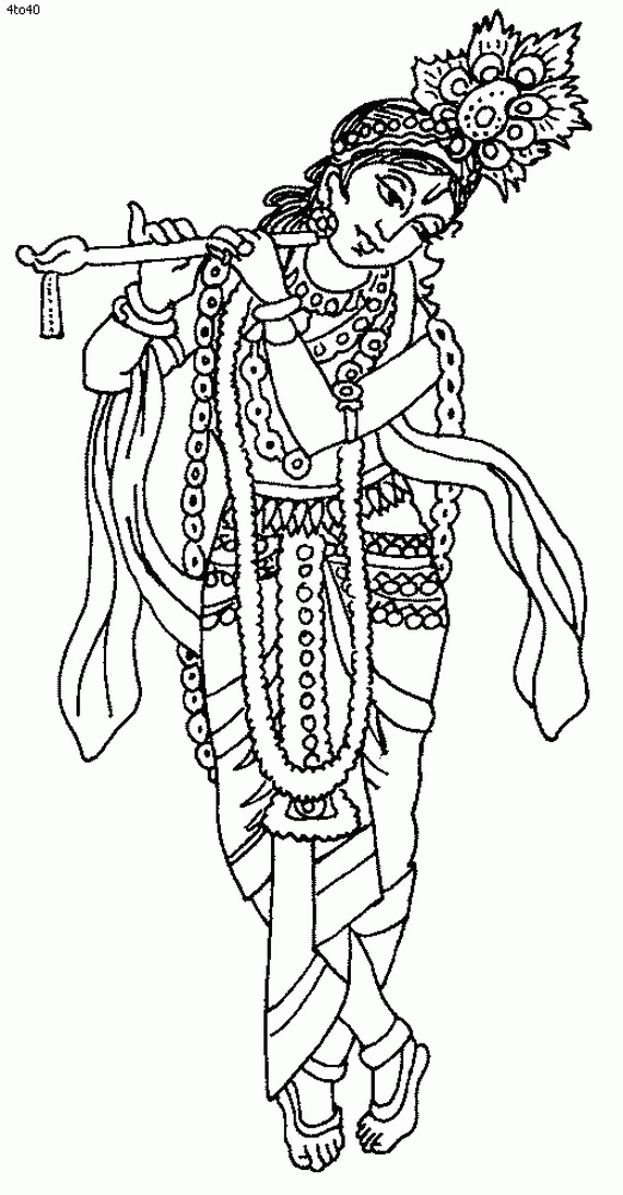 Janmashtami Festival Coloring Pages -