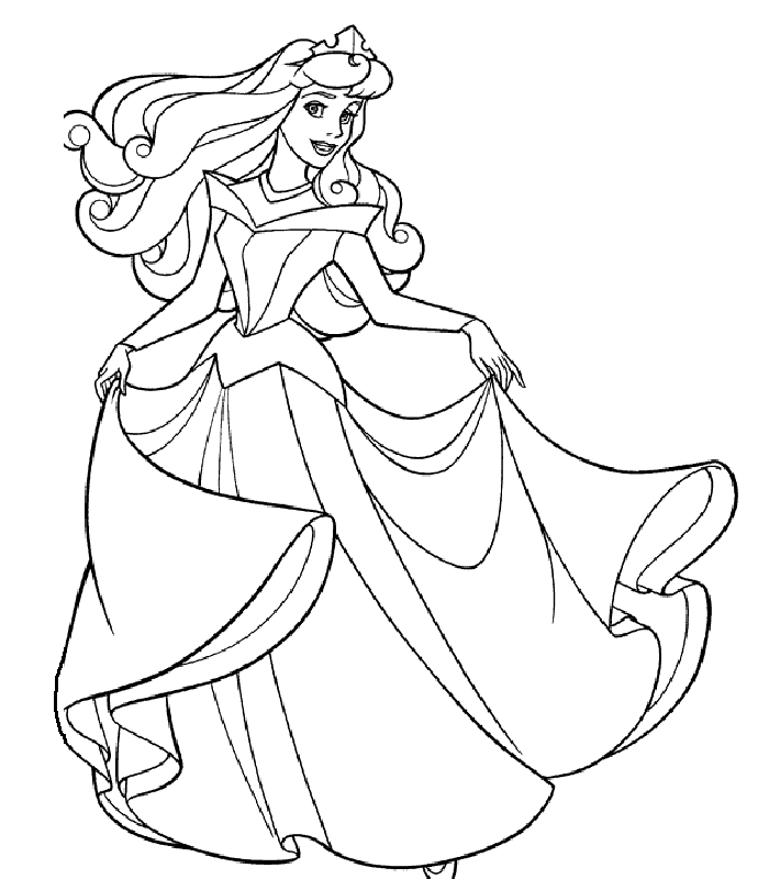 PRINCESS COLORING PAGES