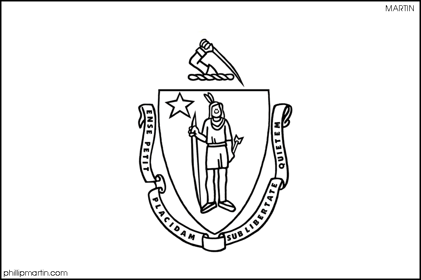 Free United States Clip Art by Phillip Martin, Massachusetts State 