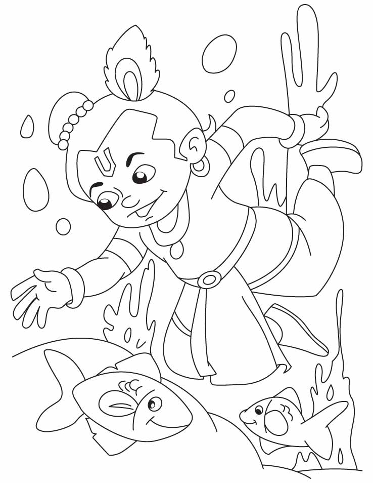 9 Pics of Lord Krishna Coloring Pages - Krishna Coloring Pages ...