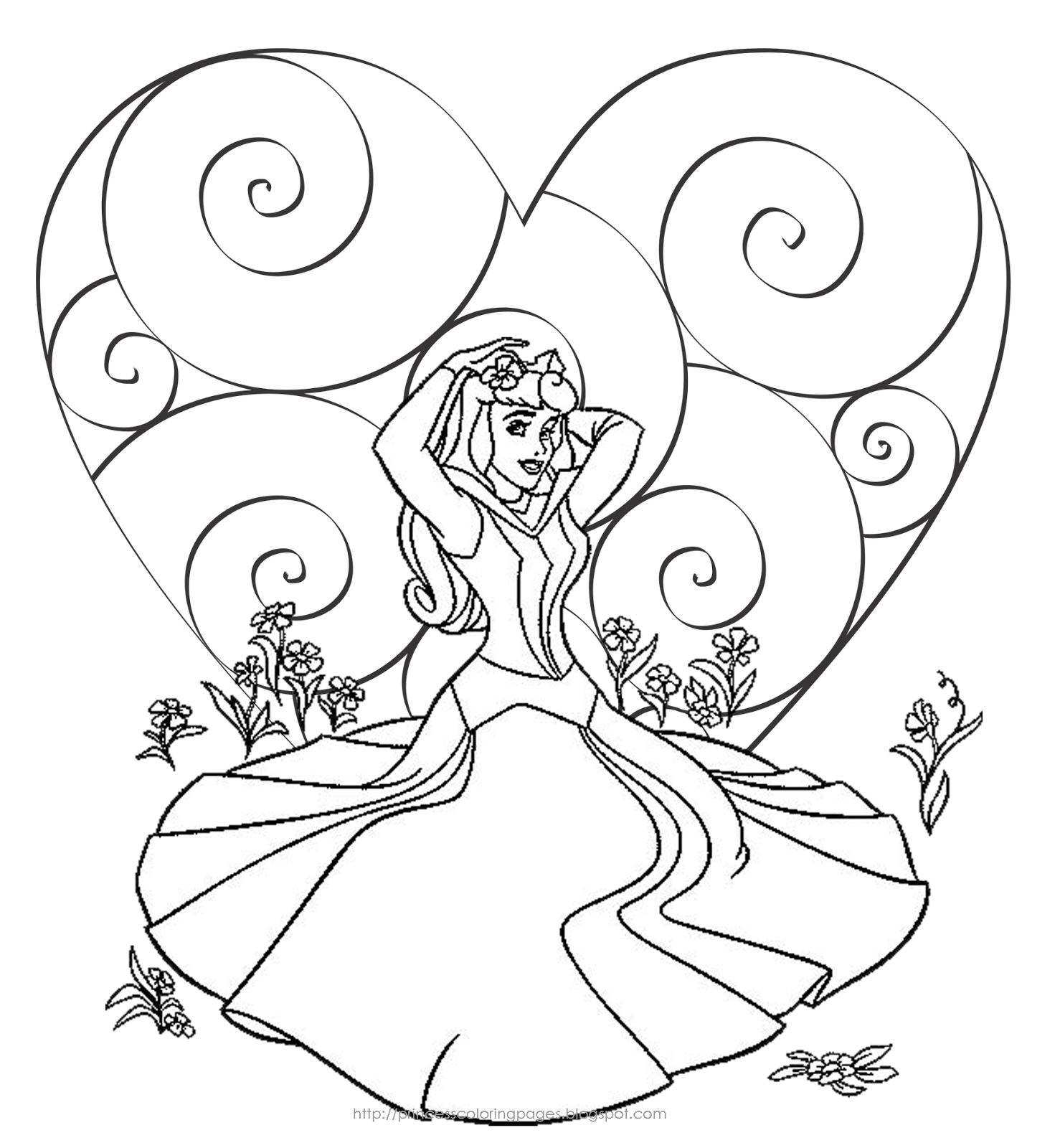 PRINCESS COLORING PAGES