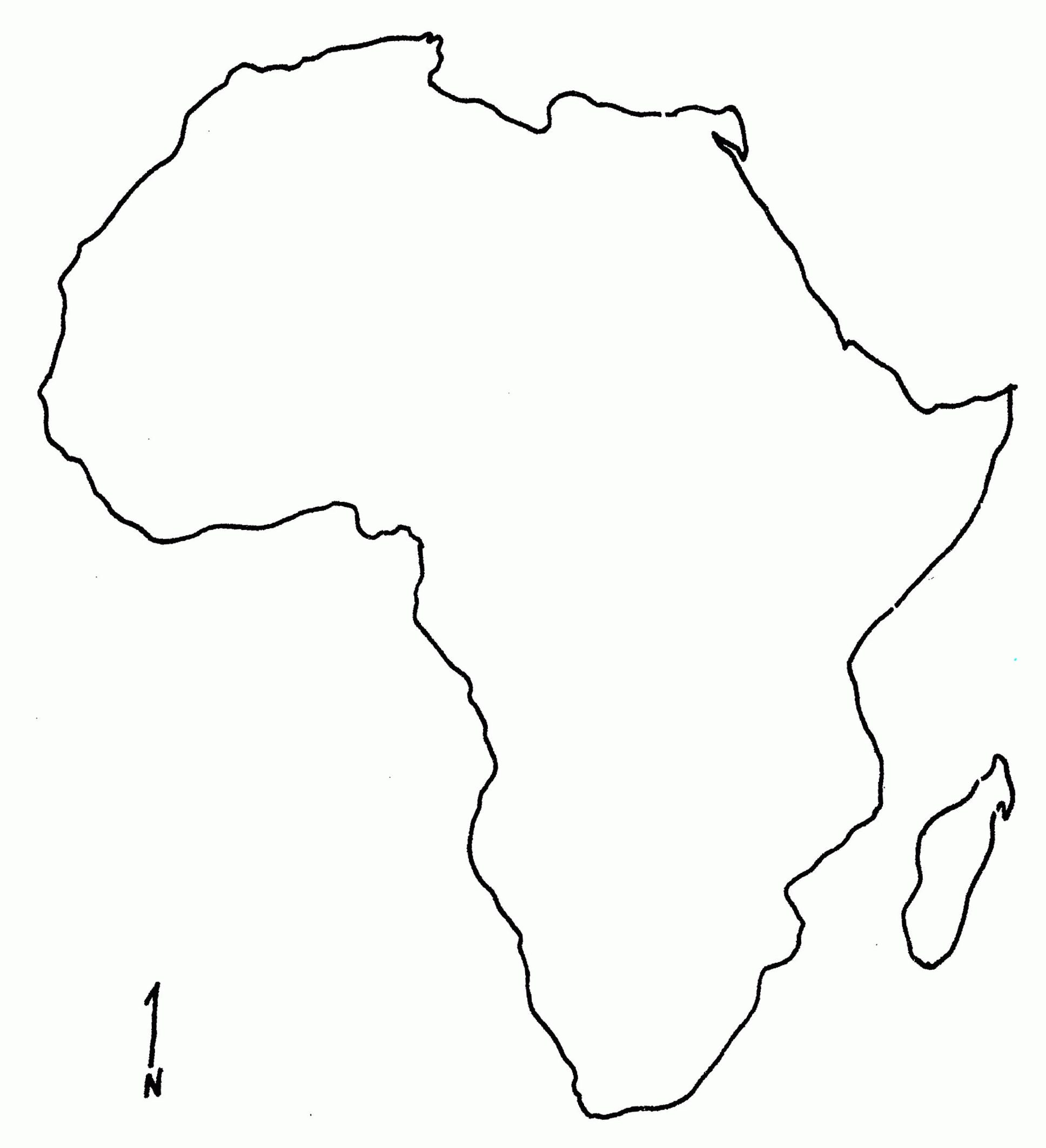 Best Photos of Coloring Africa Map Outline - World Map Africa ...