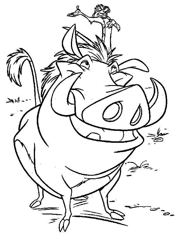 Lion King Timon - Lion King Coloring Pages : Coloring Pages for 