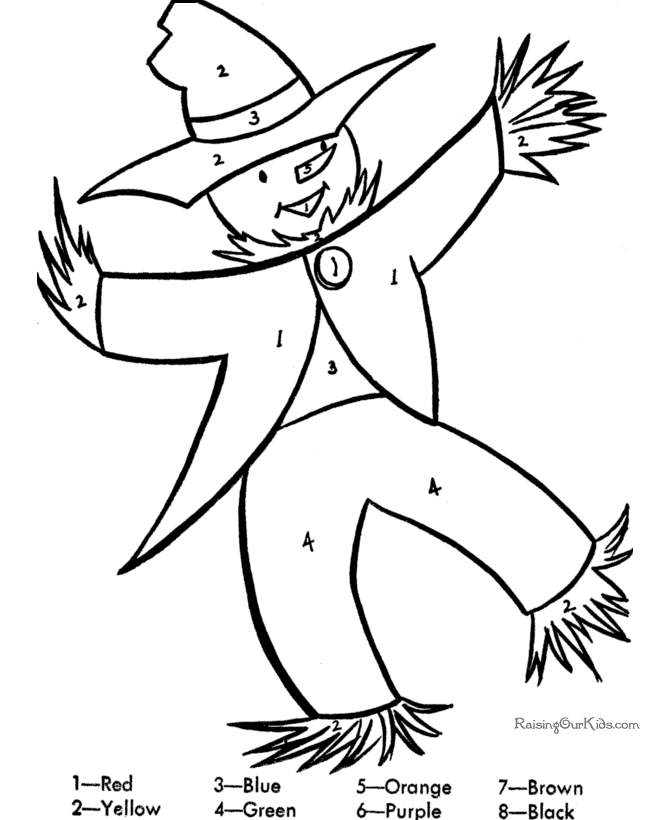 halloween scarecrow coloring pages 001. free printable scarecrow ...