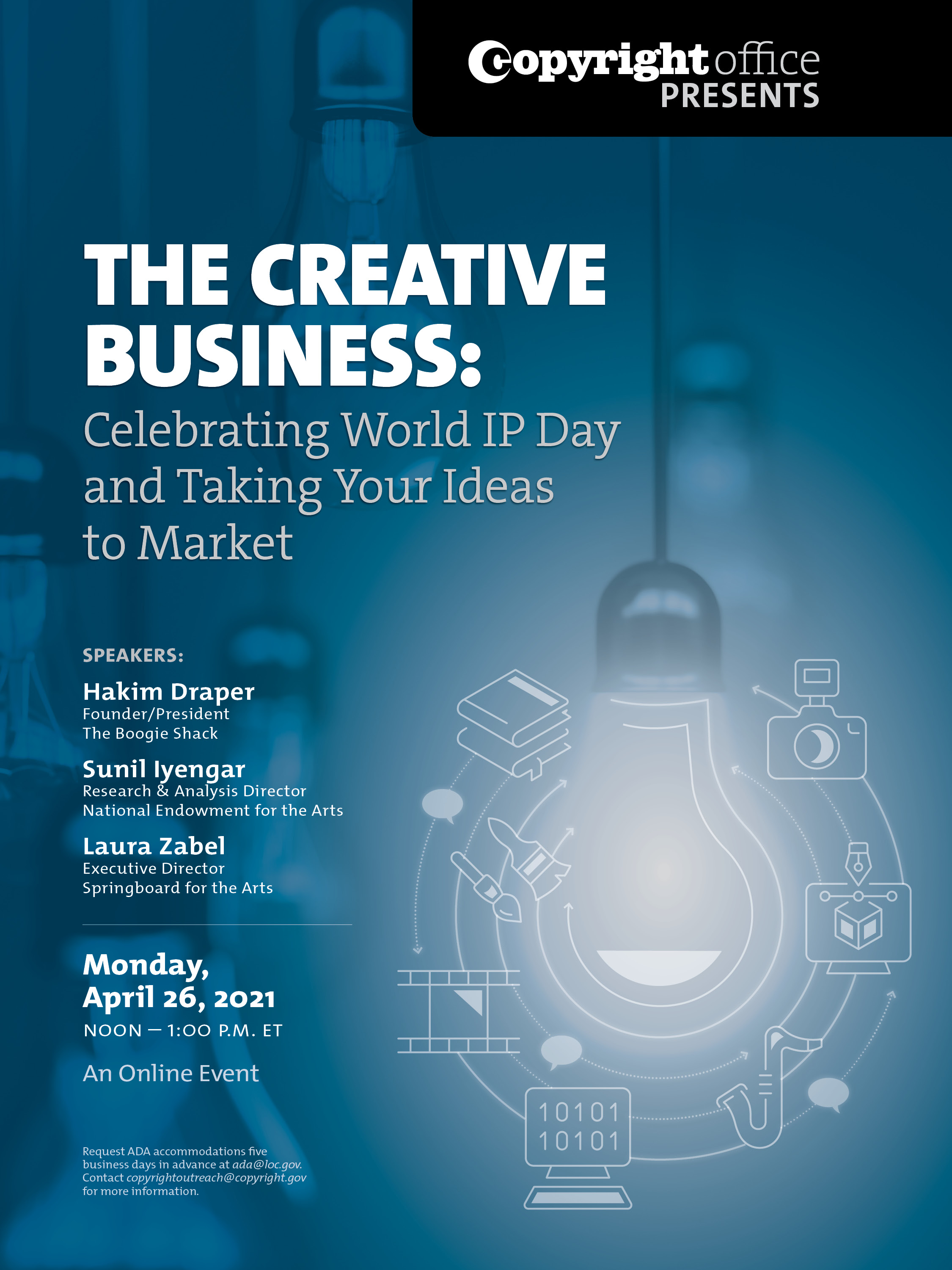 The Creative Business: Celebrating World IP Day and Taking Your Ideas to Market Flyer