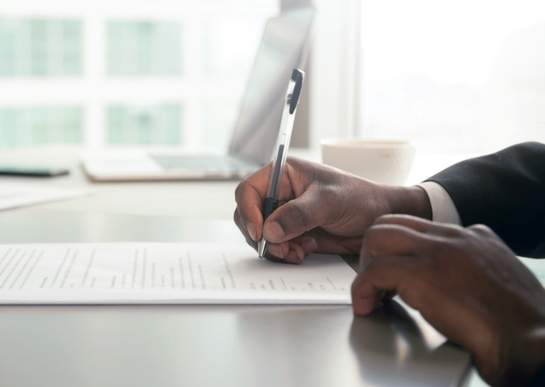 Person signing document