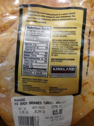 Kirkland Signature Oven Browned Turkey Costco 