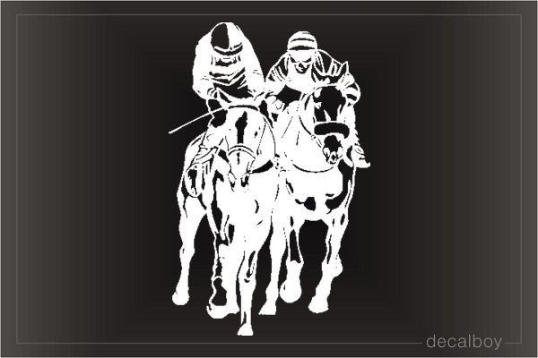 Horse Racing 4563 Car Window Decal