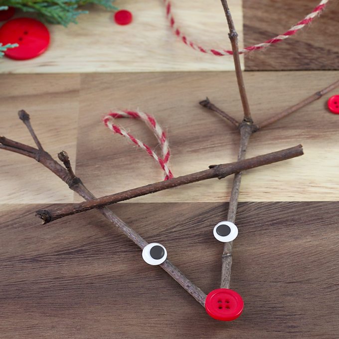 Twig Reindeer Ornament