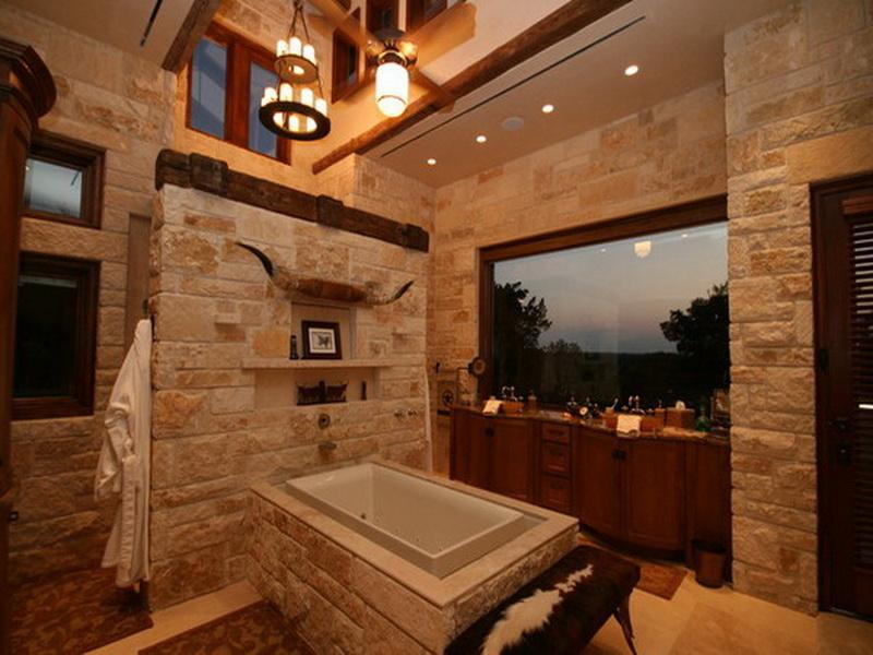 Cozy And Warm Rustic Bathroom Designs