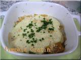 Pumpkin gratin and white sauce