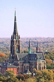 Saint Francis de Sales Oratory, in Saint Louis, Missouri, USA - view from Compton Heights Water Tower