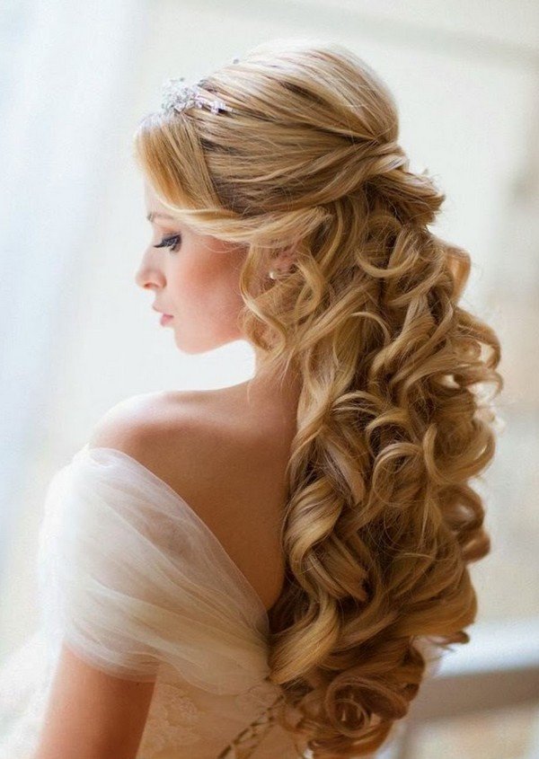 Wedding Hairstyles Long Hair Half up Half Down Veil