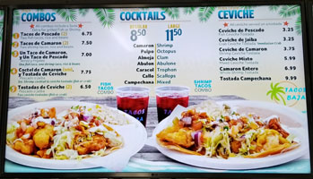 Tacos Baja Menu: Combos, Cocktails, Ceviche