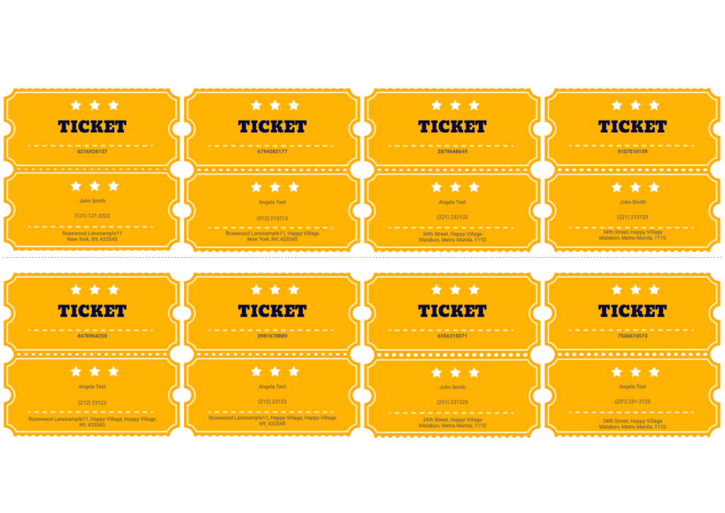 Free Raffle Ticket Template Printable