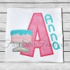 Birthday Cake Applique Font