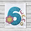 Flower Applique Numbers 