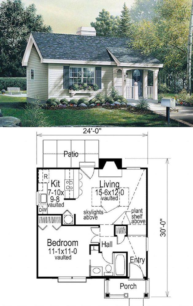 27 Adorable Free Tiny House Floor Plans Cottage house