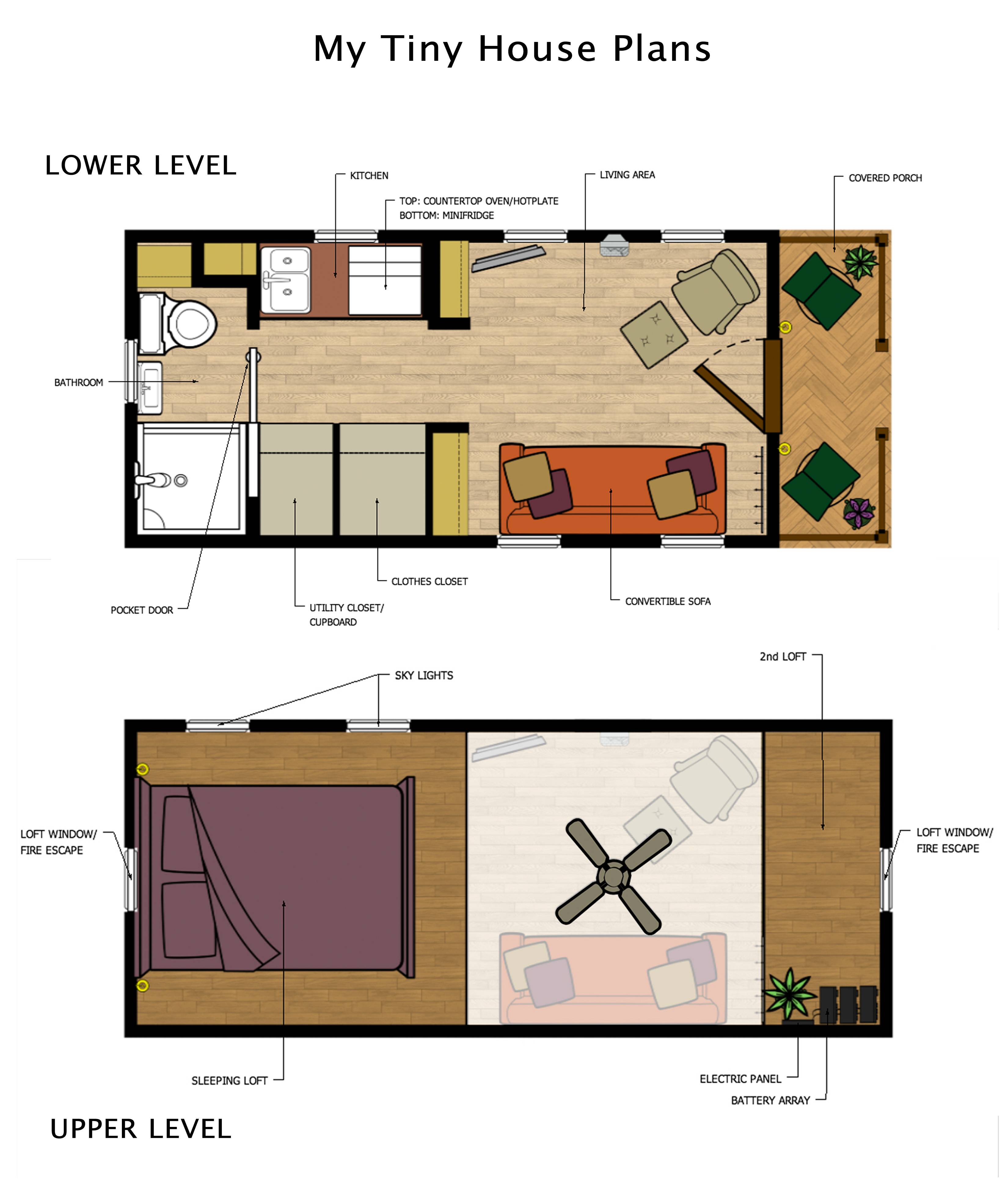 Beautiful Tiny Homes Plans Loft House Floor House Plans