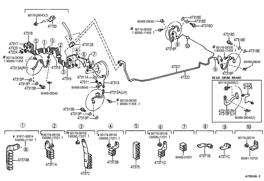 toyota pickup rear brake line #6