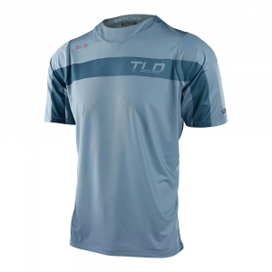 Troy Lee Designs | Skyline Ss Jersey Men's | Size Small In Jet Fuel Ice Blue/red | Spandex/polyester