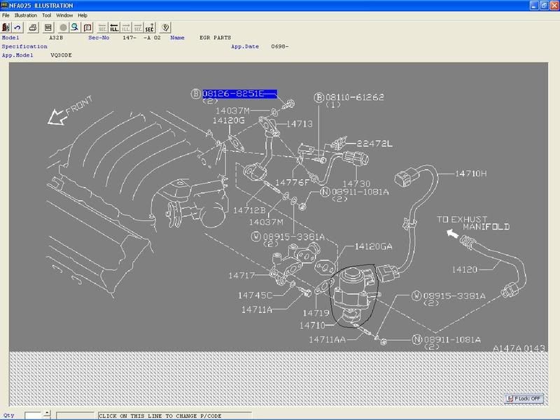 1995 Nissan maxima egr valve location