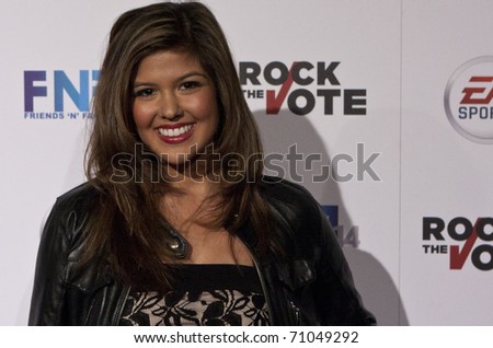 HOLLYWOOD, CA - FEBRUARY 11: Miss California 2010 Arianna Afsar arrives at the 14th annual \'Friends \'N\' Family\' GRAMMY event at Paramount Studios on February 11, 2011 in Hollywood, California.