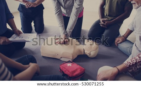 CPR First Aid Training Concept