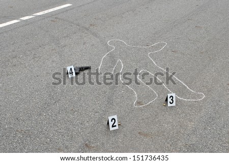 Crime scene - murder on the street