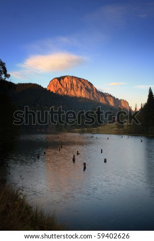 Red Lake is a natural storage lake formed in 1837 and located near the foot of Hasmasul Mare, near Gheorgheni city.