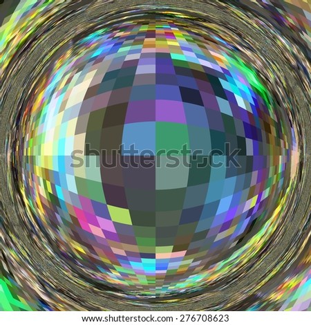 spherical diamond cut abstract