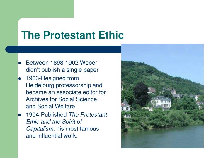 Social Welfare The Protestant Work Ethic And