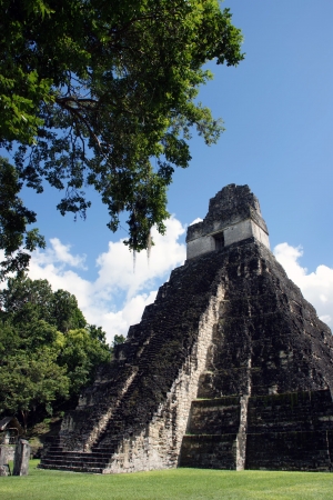 Temple of the Great Jaguar is one of the major structures at Tikal, Guatemala