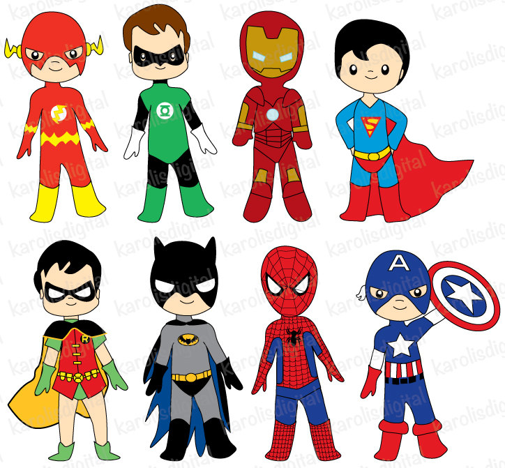 free superhero clipart