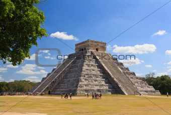 The temples of chichen itza temple in Mexico