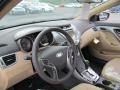 Beige 2013 Hyundai Elantra Limited Steering Wheel