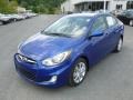 Marathon Blue 2013 Hyundai Accent GLS 4 Door Exterior