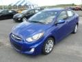 Marathon Blue 2013 Hyundai Accent GLS 4 Door Exterior