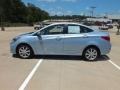 Clearwater Blue 2013 Hyundai Accent GLS 4 Door Exterior