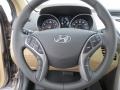 Beige 2013 Hyundai Elantra Limited Steering Wheel