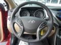 Beige 2013 Hyundai Elantra Limited Steering Wheel