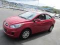 Boston Red 2013 Hyundai Accent GLS 4 Door Exterior