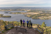 Looking down at the viewpoint