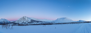 Beautiful twilight, with the Lyngen Alps in the far distance (on the left)