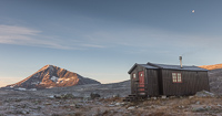 The old cabin at sunrise