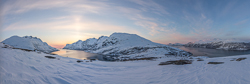 The view on the way up to Nattmålsfjellet, with Ersfjorden on the left and Kaldfjorden on the right