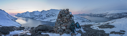 The top of Nattmålsfjellet just after sunset